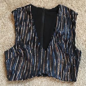 Sequin Crop Top